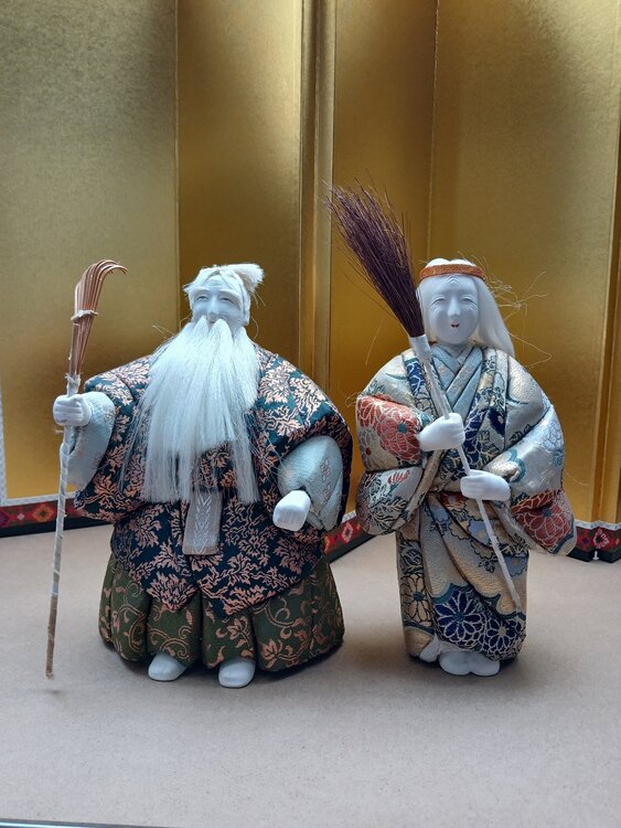 Japanse okina takasago kimekomi doll