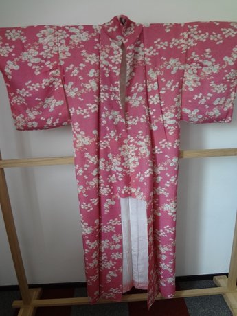 Traditionele Japanse Zijden Kimono Rose bloemen Japan