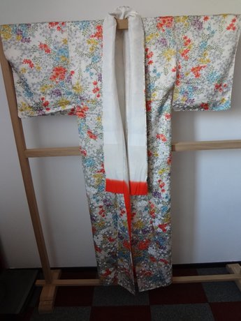 Traditionele Japanse Vintage Kimono Blad Bloemen Geheel