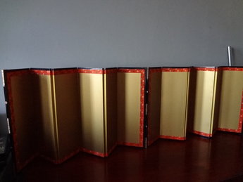 Japanse byoubu kamerscherm japans 2 stuks vintage japan