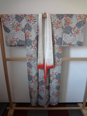 Traditionele japanse vintage kimono parten bloem