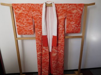 Traditionele Japanese Kimono TJK oranje/rood sakura