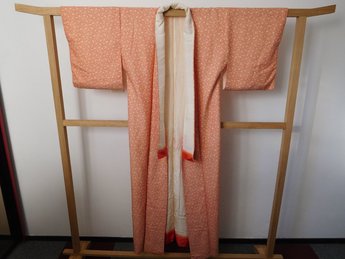 Traditionele Japanse Kimono rood witte bloemetjes 