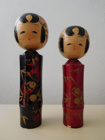 Japanse Kokeshi Houten Poppen Set