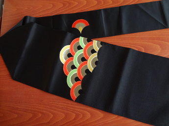 Traditionele japanse nagoya obi/kimonoband zwart-japan