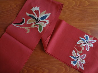 traditionele japanse Obi kimonoband rood vintage