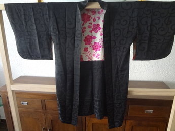 Traditionele Japanse Haori zwart-roze
