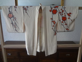 Antieke Traditionele Japanse Haori Kimono Plum