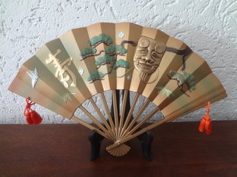Japanse Ougi/waaier op standaard Showa Periode