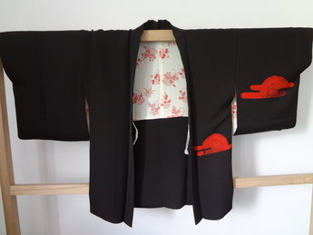 Haori Rood Bara (rode versiering)