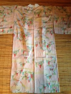 Japans Nagajiban Kimono roze tsuru