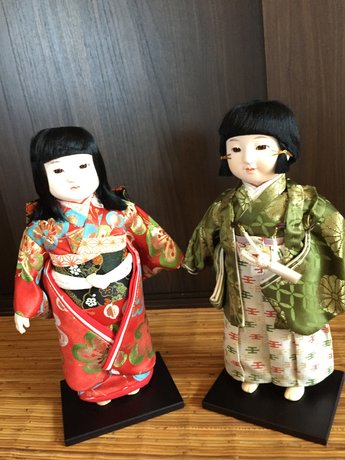 Traditionele oude vintage/ antieke poppen ichimatsuningyo