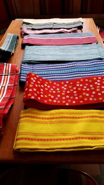 Traditionele Japanse Obiage blauw