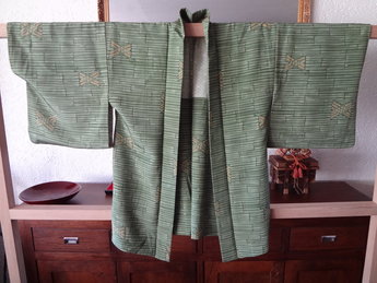 Traditionele Japanse Zijden Haori midori
