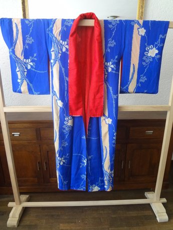 Traditionele Kimono Zijde Blauw