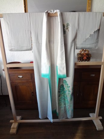 Traditionele Vintage Japanse Zijden Kimono KI-Berg Japan