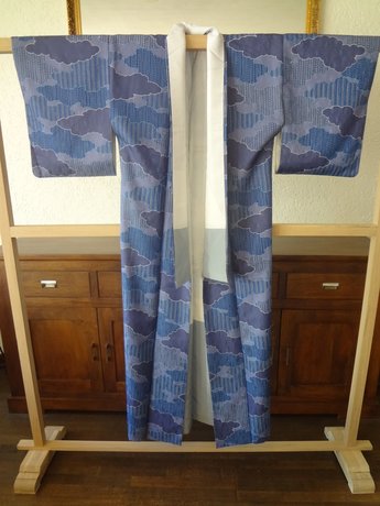 Traditionele Japanse Zijden Kimono ao-bl