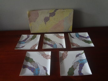 Japans Porseleinen schaaltjes/bordjes 5 stuks Japan Showa JP