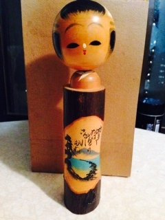 2 vintage Japanse Houten Kokeshi dolls