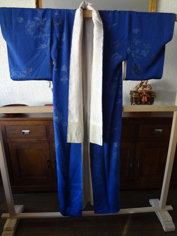 Traditionele Japanse Kimono zijden Japan blauw Ao