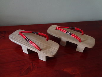 Japanse Geta Houten Slippers Japan vintage antiek 23 cm L