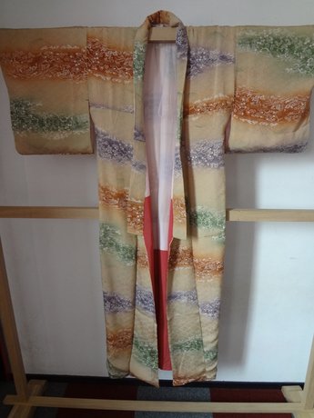 Traditionele Japanse Kimono Matsuri groen paars oranje