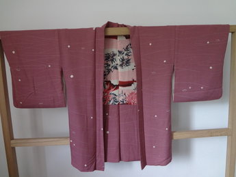 Traditionele Japanse Haori Kimonojasje Donker Rose Japan jas