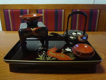 Japans lakwerk otoso sakazuki kopjes japan osechi ritueel vintage