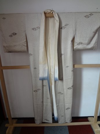 Traditionele Japanse Kimono stipjes zwart kraag blauw Japans