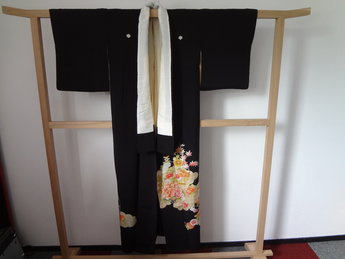 Traditionele Japanse Kimono Kurotomesode Zwart Hana JP