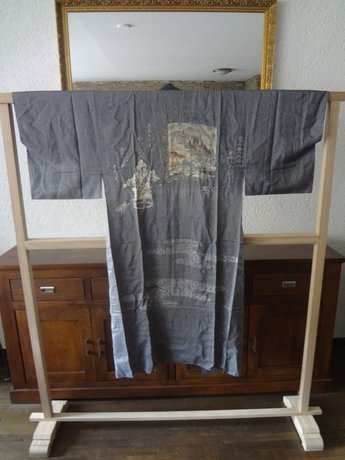 Traditionele Japanse Nagajiban Kimono Tempel 