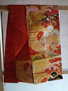 Traditionele Japanse obi riem orange gold