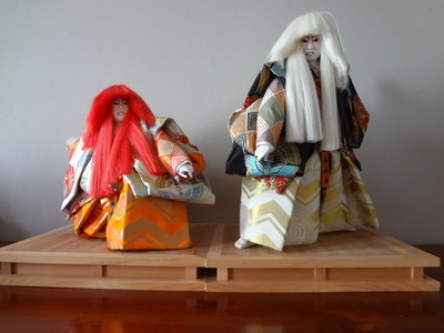 Traditionele Japanse renjishi poppen kabuki liondance